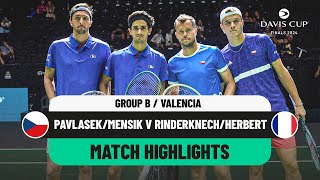 PavlasekMensik v RinderknechHerbert Highlights Czechia v France Davis Cup 2024 Finals Group Stage [upl. by Olotrab]