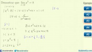 Demostración de limites por la definicion delta epsilon  Varios ejemplos [upl. by Ttennej195]