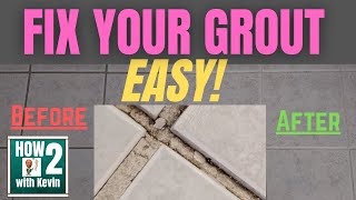 How To Refresh Grout EASY DIY Project Grout Repair and Sealing for Beginners How To Regrout [upl. by Natan]