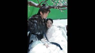 CC BTS Filming quotSnowy Night Timeless Lovequot Li Qin Zeng Shunxi [upl. by Akamahs]