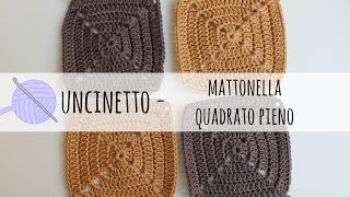 Tutorial uncinetto  borsa a mattonella solid square [upl. by Rye]