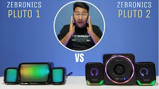 Zebronics Zeb Pluto 1 vs Zebronics Zeb Pluto 2  Best Bluetooth LaptopDesktop Speaker Under 1500 [upl. by Inilahs45]