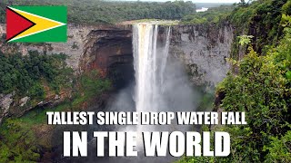 The Largest Single Drop Waterfall in the World  Kaieteur Falls Guyana [upl. by Eceerahs]