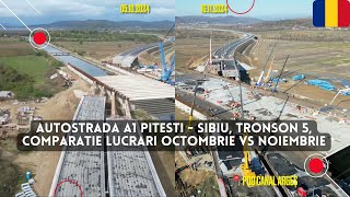 Autostrada A1 Pitesti  Sibiu Lot 5 Merisani  Curtea de Arges  Octombrie vs Noiembrie  Webuild [upl. by Depoliti]