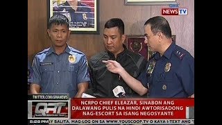 QRT NCRPO Chief Eleazar sinabon ang 2 pulis na hindi awtorisadong nagescort sa isang negosyante [upl. by Reisch608]