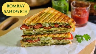 Bombay Sandwich Recipe  Mumbai Street style Grilled Vegetable Sandwich  Vanitas Corner [upl. by Rennold]