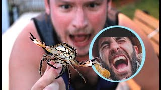 PINCHED by a HUGE CRAB with Coyote Peterson [upl. by Gombosi]