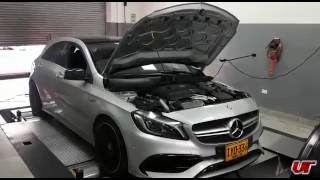 Mercedes A45 AMG Launch and Dyno Pull with Weistec Package [upl. by Anigroeg]