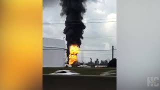 Fire at Exxon plant in Baytown shelter in place issued [upl. by Yahsat]