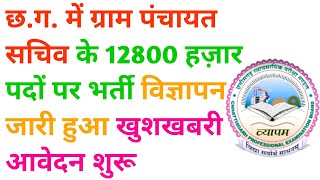 cg gram panchayat sachiv bharti 2024  cg new recruitment 2024  cg vacancy 2024  cg jobs 2024 [upl. by Remat222]