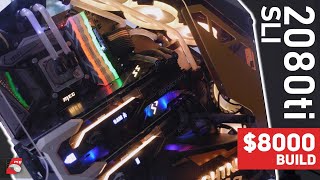 RTX 2080ti SLI 4K Gaming PC Build  8000 USD Extreme RIG  SLIghtning BOLT Timelapse [upl. by Atnamas]