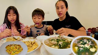 Watercress Lake Soup With Tofu Chopped Pork And Mushroom  Jenny Family Lifestyle [upl. by Peacock]