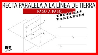 🧨🧨 Recta paralela a la linea de tierra 💪 Tipos de rectas diédrico 💪 Las rectas en sistema diédrico [upl. by Nnyleuqcaj352]