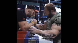 Hes Stronger Than Andrey Smaev ☠️ gym gymedit gymmotivation armwrestling [upl. by Merkle]