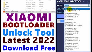 XIAOMI BOOTLOADER Unlock Tool 2022 Free Download 100 [upl. by Streetman]