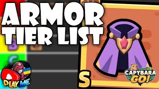 WHAT IS THE BEST ARMOR IN Capybara Go – Armor Tier List [upl. by Kauffmann]