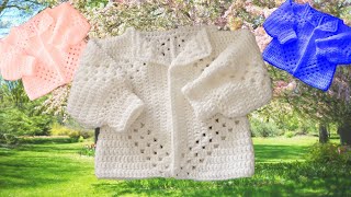 Gilet au Crochet toutes tailles Hexagone 🌺💕 [upl. by Adlei]