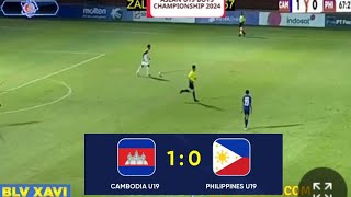 🔴 KAMBOJA VS FILIPINA 10 AFF U19 2024 [upl. by Bergstrom]