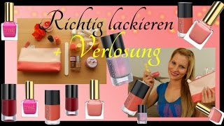 Maniküre  Nagellack Richtig auftragen   Verlosung  Manicurenail polish Properly ApplyContest [upl. by Eiuqnimod747]