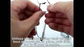 Changer de fil sur vos lunettes Semicerclées [upl. by Ynehteb]