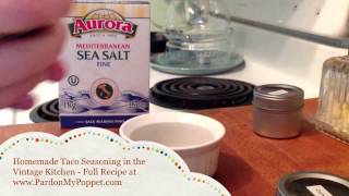 Homemade Taco Seasoning Recipe From The Vintage Kitchen [upl. by Aisitel]