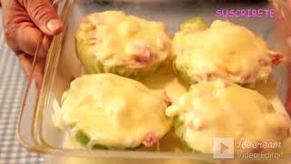 SABROSOS CHAYOTITOS RELLENOS DE QUESO GRATINADO JAMON Y CREMA UNA RECETA MUY FACIL DE HACER [upl. by Anigroeg]