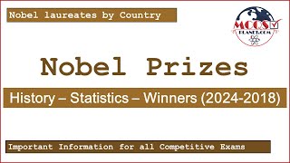 Nobel Prizes  History – Statistics – Winners 2024  2018  Important for all Competitive Exams [upl. by Nahsed]