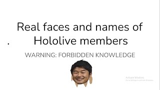 READ DESC Real faces and names of Hololive members [upl. by Stasny]