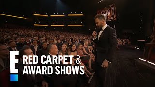 Peoples Choice Awards 2017 host Joel McHale tries to bribe Tom Hanks  E Peoples Choice Awards [upl. by Ailima]