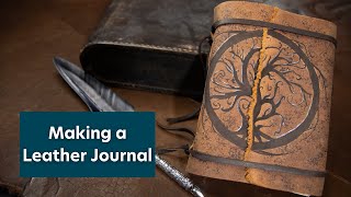 Making a Leather Journal [upl. by Ayaet]