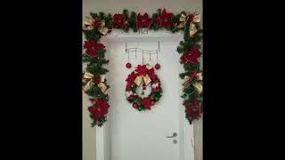 Decoración en navidad 🎄puertas y coronas navideñas [upl. by Grethel]