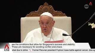 Pope Francis hails Singapore’s inclusiveness [upl. by Malvino280]