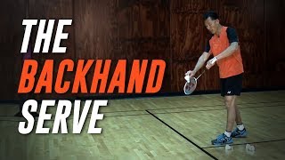 Badminton Tips  The Backhand Serve  Coach Andy Chong [upl. by Valentijn]