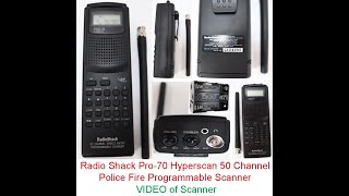 Radio Shack Pro70 Hyperscan 50 Chan Police Fire Programmable Scanner  Nüstuff Thrif [upl. by Lenrad]