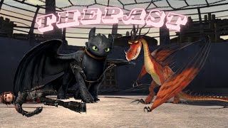 Toothless protects hiccup from Hookfang thepast httyd toothless Hookfang [upl. by Kella]