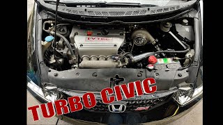 ANOTHER BUDGET turbo 8th gen civc Step by step how to turbo your 8th gen in 2 days [upl. by Michael117]