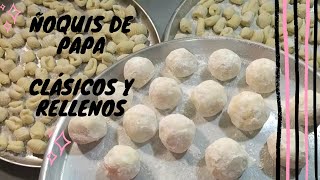 Receta ñoquis de papa clásicos y ñoquis rellenos [upl. by Ellata779]