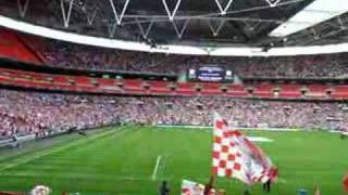 Morecambe FC at Wembley 20th May 2007 National Anthem [upl. by Kcirddes]