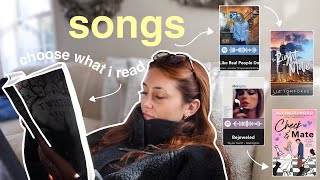 reading books from songs they relate to 🎵📚🎧 [upl. by Ahsekyt]