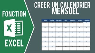 EXCEL  CRÉER UN CALENDRIER MENSUEL AUTOMATIQUE  Fichier à télécharger [upl. by Namharludba]