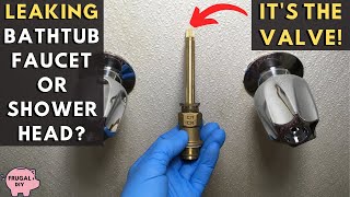 Fix Leaking Shower Head or Bathtub Faucet  Rebuild amp Replace Shower Valve [upl. by Rutherford402]