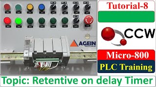 Retentive on delay Timer RTO  Micro800  Where is retentive timer used PLC Training Tutorial8 [upl. by Naesad642]