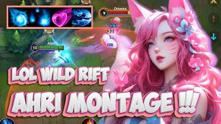 AHRI MONTAGE COMPILATION  League Of Legends Wild Rift [upl. by Lyrahs]