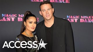 Channing Tatum amp Salma Hayek SIZZLE At Magic Mikes Last Dance Premiere [upl. by Colt996]