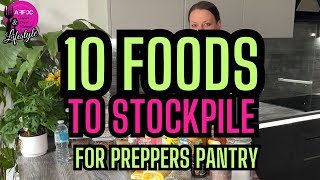 10 Foods to Stockpile  Start Your Prepper Pantry  Uk prepper [upl. by Gnol]