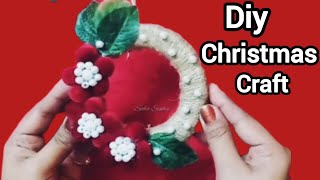 Christmas Wreath With Paper  Christmas Wreath Paper Craft  Christmas Wreath Making With People [upl. by Milissent]