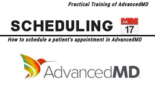 AdvancedMD  18  How to schedule an appointment in AdvancedMD Software  EHR [upl. by Chapa]