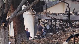 Newbury Park fire burned homes Woolsey fire [upl. by Eiramrebma]