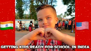 Getting kids ready for school in India asmr trending india [upl. by Assenal]