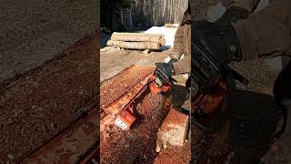 Chainsaw Log Debarking [upl. by Ibrik]